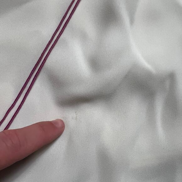 VINTAGE 80s Pat Richards Striped Chiffon Wrap Skirt Dress Sheer Rainbow Size 12 - Picture 8 of 8